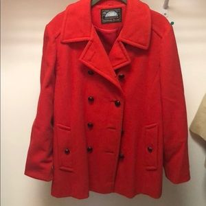 Mackintosh | Authentic Red Peacoat 100% Wool